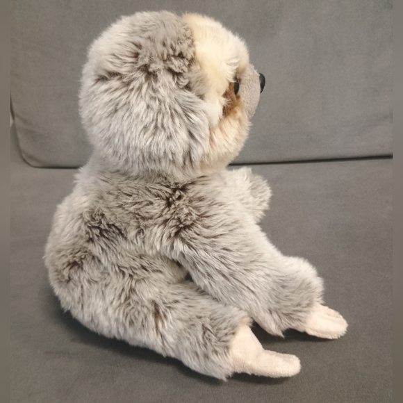 Adventure Planet Sitting Adorable Gray Sloth Bean Bag Soft Plush Toy 12in - Picture 7 of 13